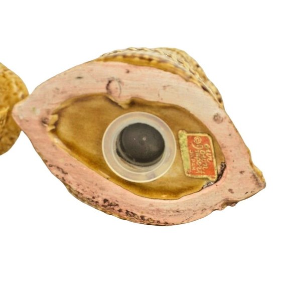 Burlap Sack Salt and Pepper Ceramic Shaker Set 3.75 inch Our Own Imports Vintage - Picture 7 of 7